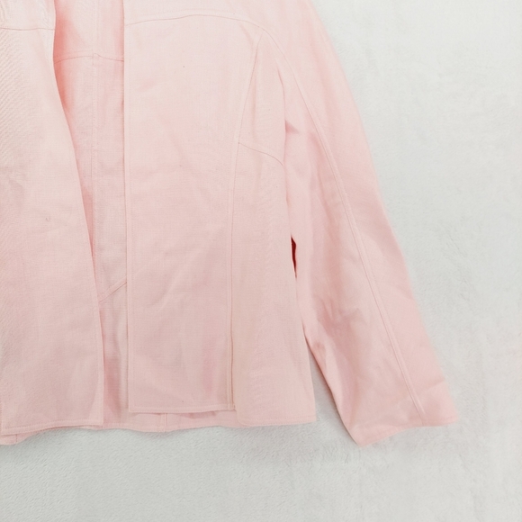 Ellen Tracy Pink Barbiecore Long Sleeve No Button Jacket Blazer P6321 - Picture 3 of 8